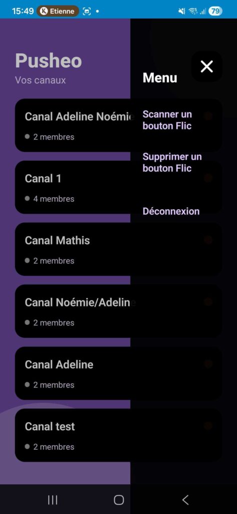 Menu burger pour ajouter un bouton flic